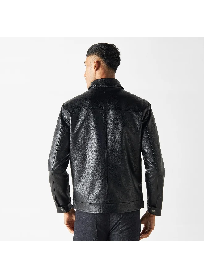 Iconic Iconic Zip Through Jacket with Flap Pockets and Long Sleeves