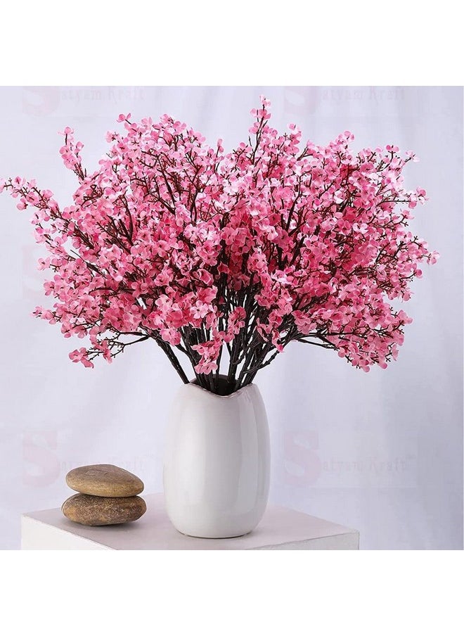 SATYAM KRAFT 1 Bunch Artificial Babys Breath Gypsophila Flower Bunch Decorative Items for Home, Living Room Table, Christmas, Plants, for Wedding(Without Vase Pot) (Pink)(Fabric) - pzsku/ZAD8497CCB6B96FC43125Z/45/_/1737721437/adf4de54-bce0-46bf-9725-c607bd6c6b15