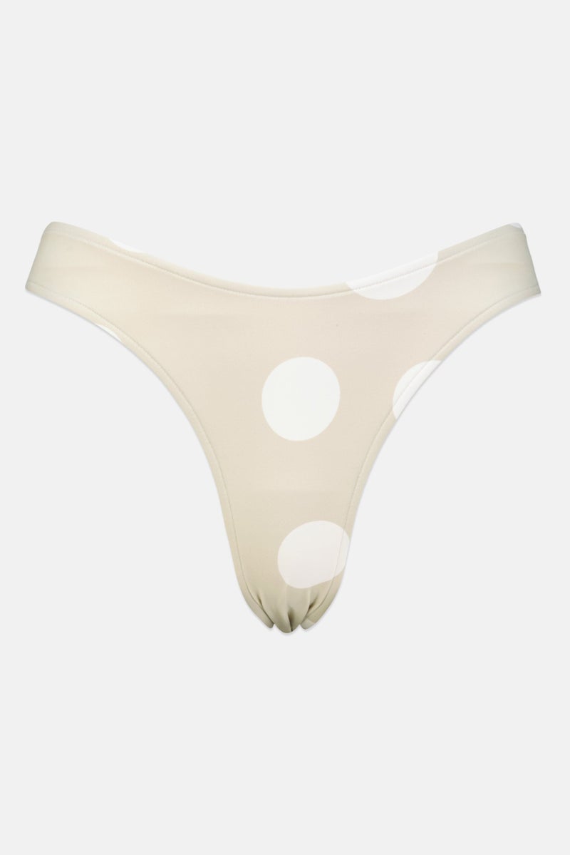 Zulu & Zephyr Women Polka Dots High Leg Bikini Bottom, Sage Green  - Image 1