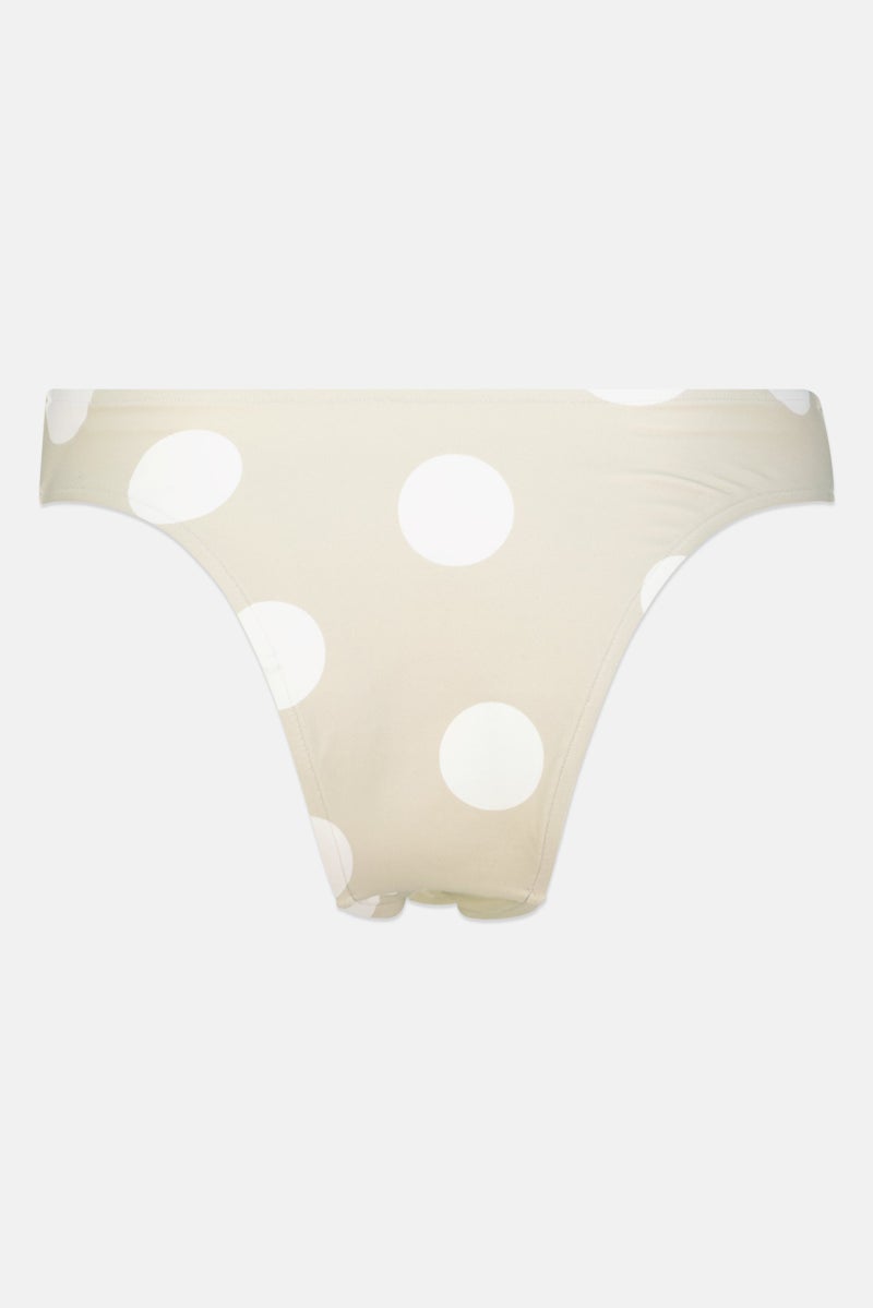 Zulu & Zephyr Women Polka Dots High Leg Bikini Bottom, Sage Green  - Image 2