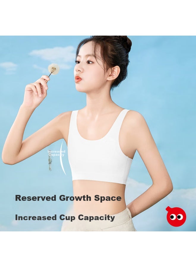 Red Bean Hodo Girls' Underwear, Puberty Bra For Elementary School Students, Children's Girls' First Stage Thin Seamless Breathable Vest - Image 1
