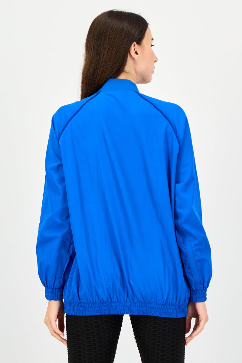 adidas Originals Women Sportswear Fit Long Sleeve Training Jacket, Blue - Image 3
