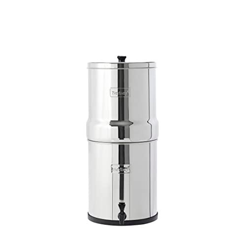 Berkey Big Berkey Gravity-Fed Stainless Steel Countertop Water Filter System 2.25 Gallon with 2 Authentic Black Berkey Elements BB9-2 Filters - Image 1