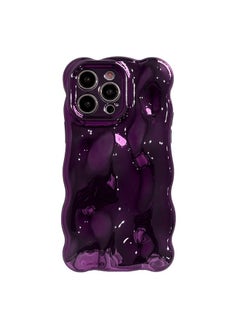 Case Cover For iPhone 13 Pro Wave Bubbles TPU Phone Case Painted Purple