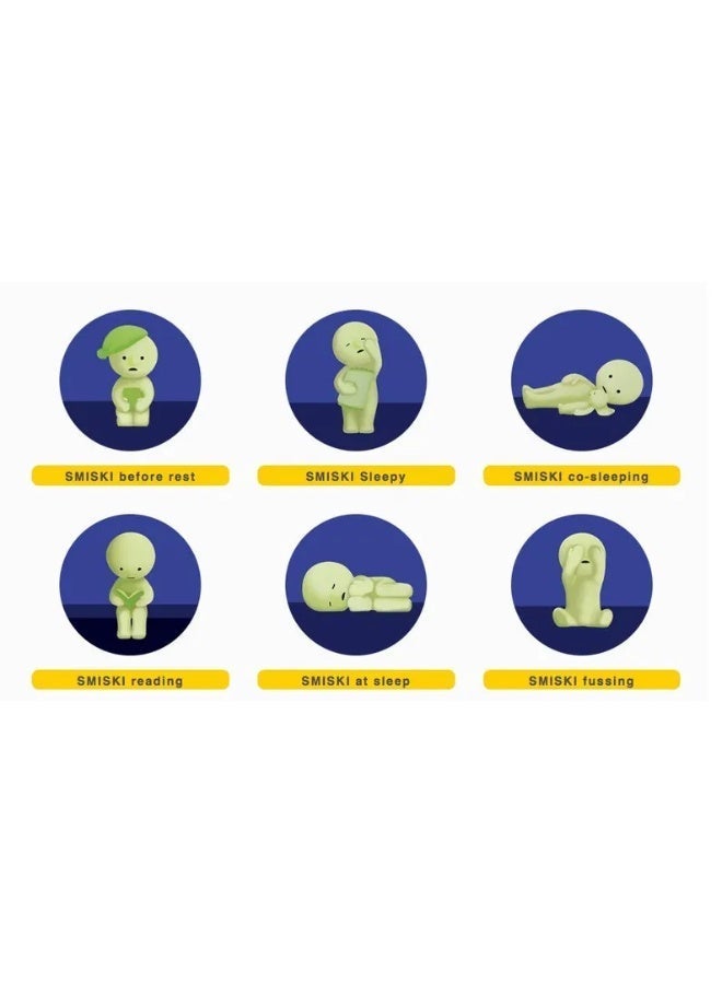 Smiski Bed Series Glow In The Dark Mini Figure Luminous Night Light Bedroom Miniature Desktop Quirky Display Accessory Single Random Surprise Doll Unit - Image 4