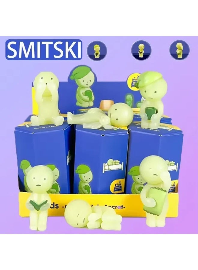 Smiski Bed Series Glow In The Dark Mini Figure Luminous Night Light Bedroom Miniature Desktop Quirky Display Accessory Single Random Surprise Doll Unit - Image 5