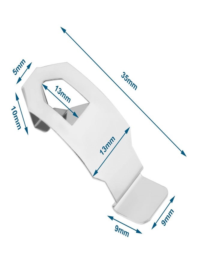 كريت آيديا مجموعة مشابك تثبيت إطارات الصور من كرييت آيديا، 12 قطعة، مشابك معدنية زنبركية دوارة، لون فضي، 35 × 13 مم - Image 4