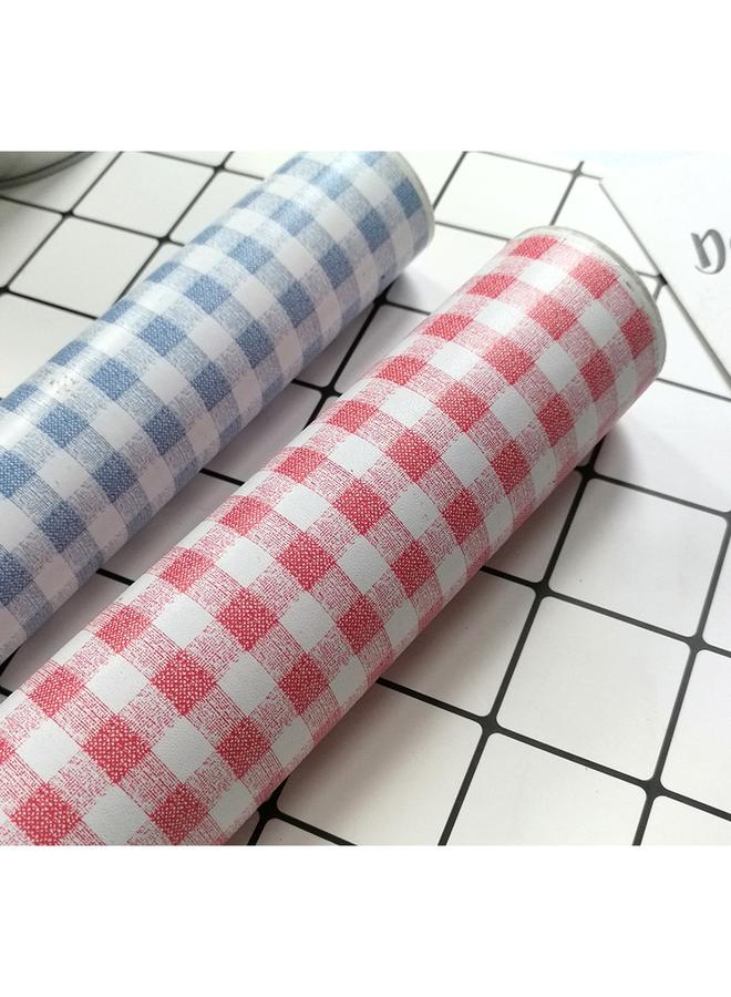 Bluejw Moisture-proof Self-adhesive Pvc Wallpaper Self-adhesive Bedroom Student Cartoon Plaid Wallpaper Cabinet Wardrobe Desktop Dormitory Sticker - Image 4