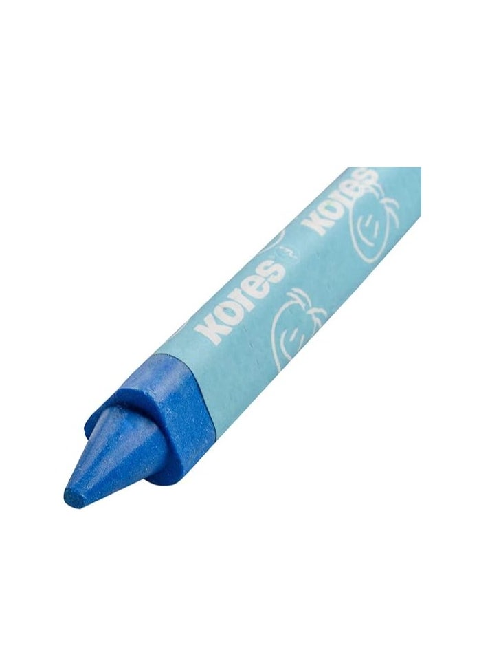 Kores Krayones Wax Crayons, Jumbo Size 14MM, Triangular, Box of 12 Assorted Colours  - Image 3