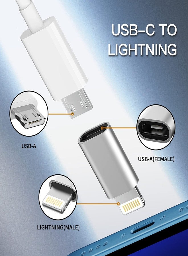 zoyuzan 3 Pack Micro USB Female to Lightning Male Adapter, Zoyuzan Brand, Compatible with Cellular Phones and Headphones, 12 Month Warranty - Image 2