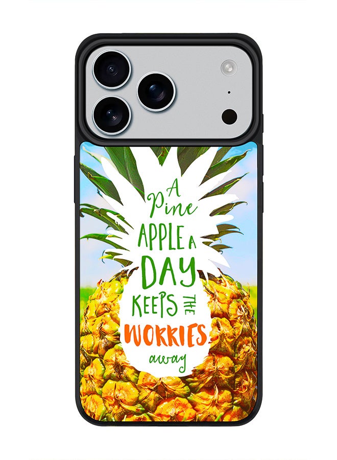 Stylizedd iPhone 17 Pro Max Case, [Compatible with MagSafe] Slim Magnetic cover Phone Case iPhone 17 Pro Max -Pineapple A Day - Image 1