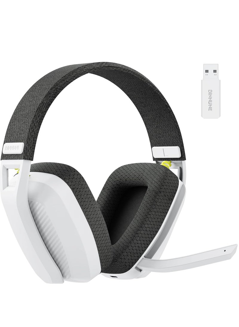 BINNUNE BW06 2.4G Wireless Gaming Headset with Flip ENC Mic for PC, PS4, PS5, Gamer Dual-Mode Bluetooth Headphones  - Image 1