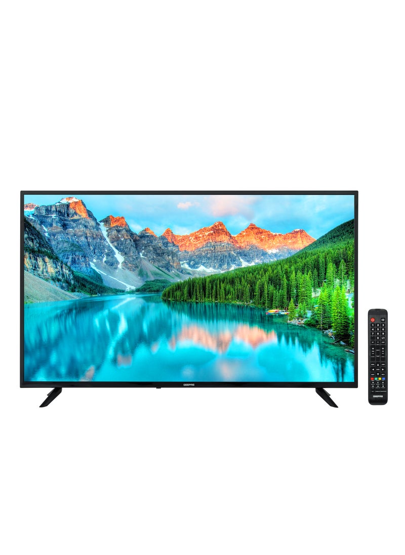 GEEPAS - 55" Ultra HD Smart LED TV with Remote Control, WebOS Powered, 4K Resolution, Frameless Design, HQ Sound /Support Wi-Fi, Android, Multiple HDMI & USB Ports, Voice Control Compatible, / Smart Features with Netflix, Prime Video, and More, Dolby Audio - Image 1
