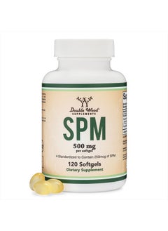 SPM Max (Specialized Pro-Resolving Mediators) 120 Softgels, 500mg (Only Product Standardized and Third Party Tested to Contain Active SPMs, Check The Supplement Fact Panel) by Double Wood