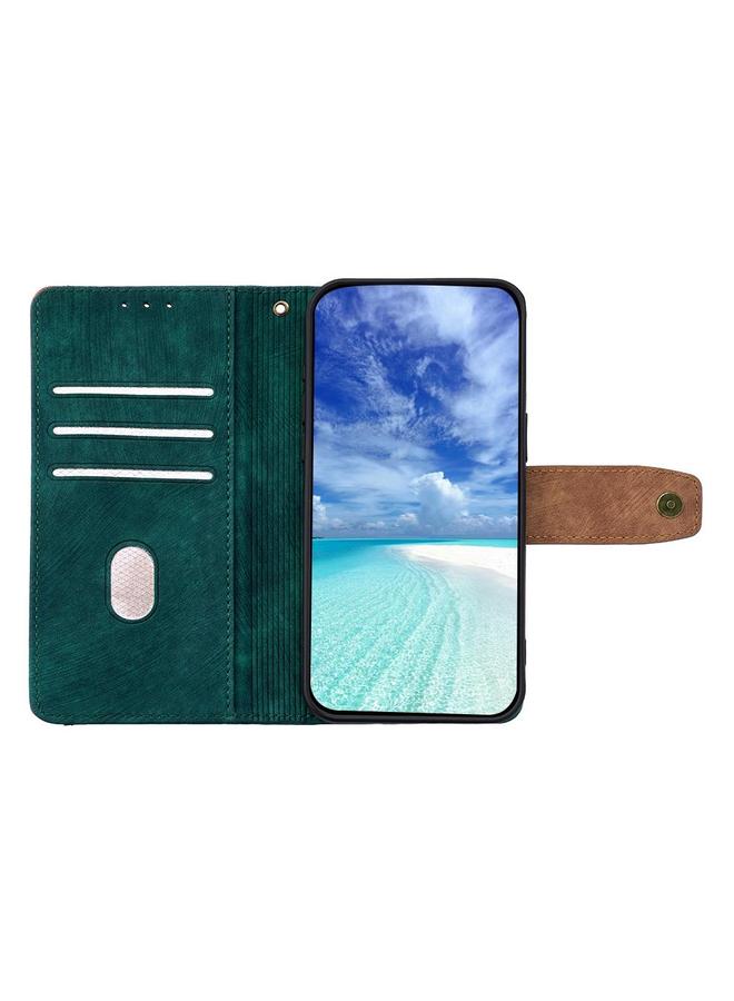 S-TOP Case For Samsung Galaxy A25 5G Global Color Stitching Skin Feel Leather RFID Blocking Phone Case - Image 3