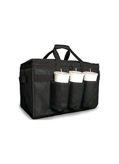 XICEN Freshie Insulated Food Delivery Bag with Cup Holders / Drink Carriers Premium, Commercial Quality Hot and Cold  - Image 1