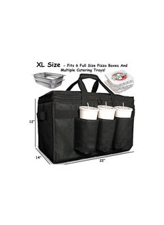 XICEN Freshie Insulated Food Delivery Bag with Cup Holders / Drink Carriers Premium, Commercial Quality Hot and Cold  - Image 4