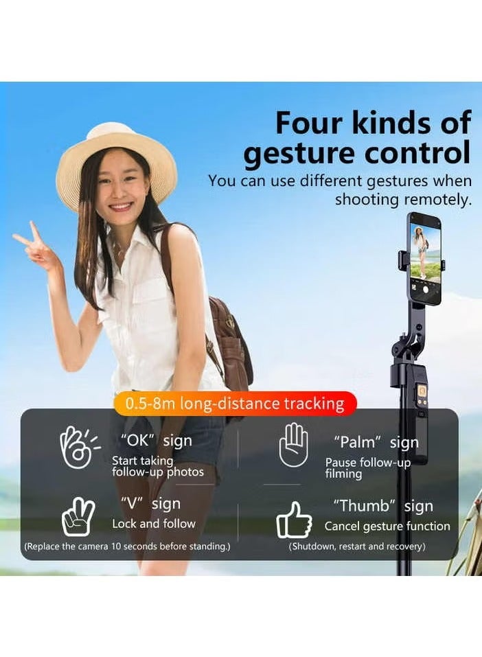 JAJEEK CL12P Selfie Stick Tripod – 1.8 Meters Smart Tracking Selfie Stick with 360° Rotation, Remote Control Handheld Camera Selfie Stick for Smartphones and Tablets – Ideal for Vlogging, Photography, Group Photos, and Live Streaming, Adjustable Height, Black - Image 5