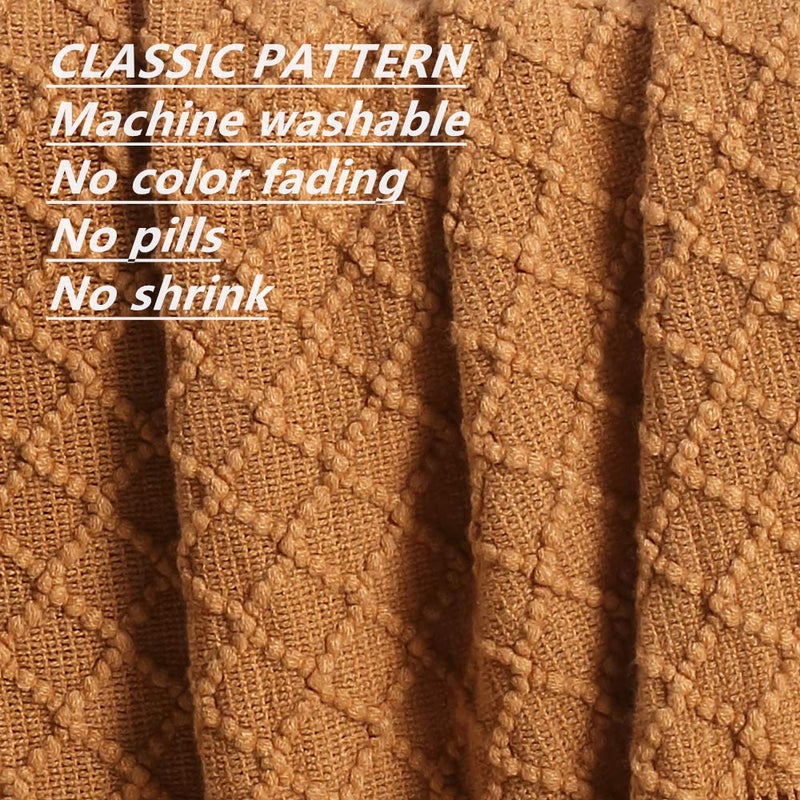 CREVENT Home Farmhouse Decor Rustic Couch Sofa Chair Bed Throw Blanket, Soft Warm Light Weight for Travelling in Spring Summer (50''X60'' Brown) - Image 5