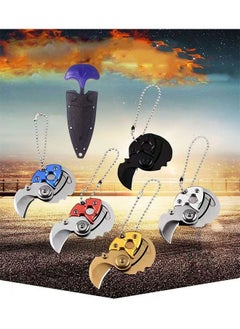 ZCM-HAPPY 2-Piece Outdoor Camping Chain Necklace Knife and Mini Folding Knife Keychain Pocket Knife Coin Knife  - Image 4