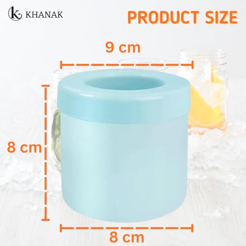 Khanak Cylinder Silicone Ice Cube Molds, Holds to 60 Ice Cubes, Decompress Ice Lattice Ice Cube Trays 3D Ice Maker Cup Press Type Easy Release Ice Cube Cup (1) - Image 2