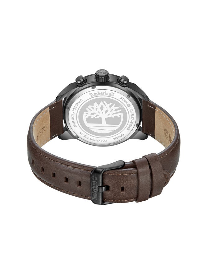 Timberland Men Henniker II Black Dial Leather Strap Multifunction Watch for Men, 44mm - Image 3