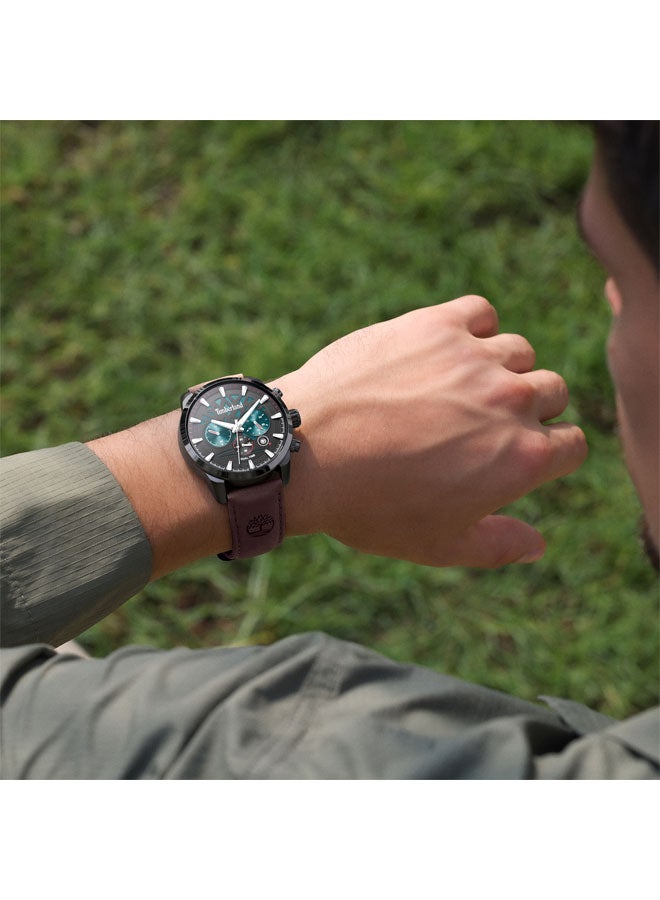 Timberland Men Henniker II Black Dial Leather Strap Multifunction Watch for Men, 44mm - Image 5