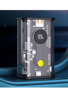 xinzhen "Transparent Power Bank P108 - 10000mAh, Ultra-Fast Charging 22.5W/PD20W, Digital LED Display, LED Light Yellow  - Image 3