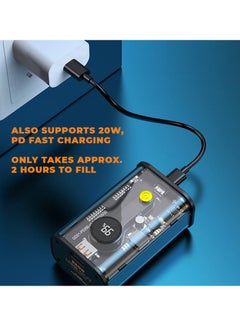 xinzhen "Transparent Power Bank P108 - 10000mAh, Ultra-Fast Charging 22.5W/PD20W, Digital LED Display, LED Light Yellow  - Image 4