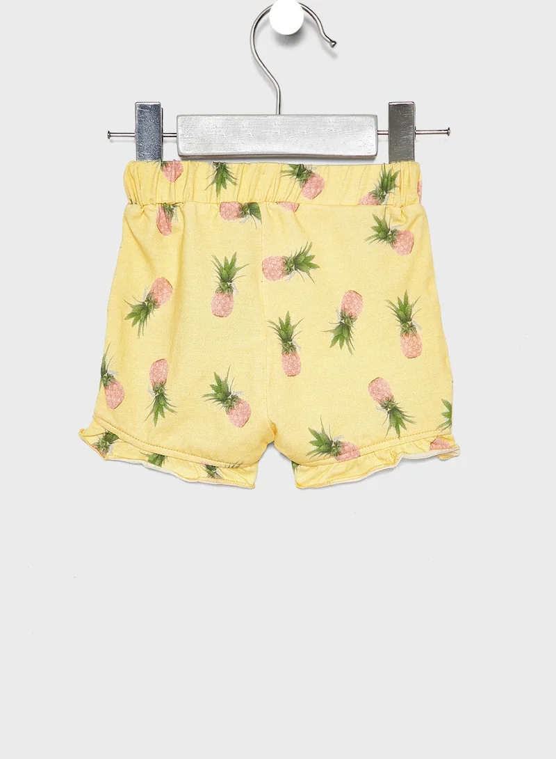 NAME IT Infant Pineapple Print Shorts
