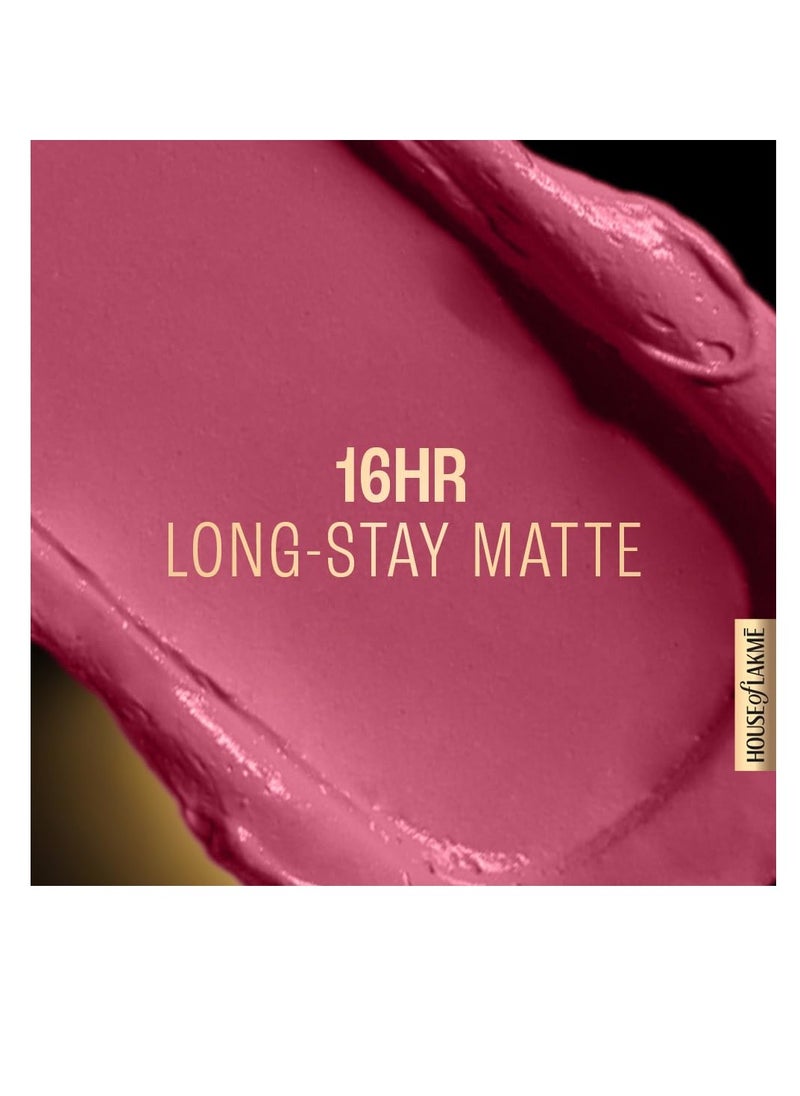 LAKME - LAKMÉ Forever Matte Liquid Lip Colour Pink  Punch 5.6 Ml - Image 1