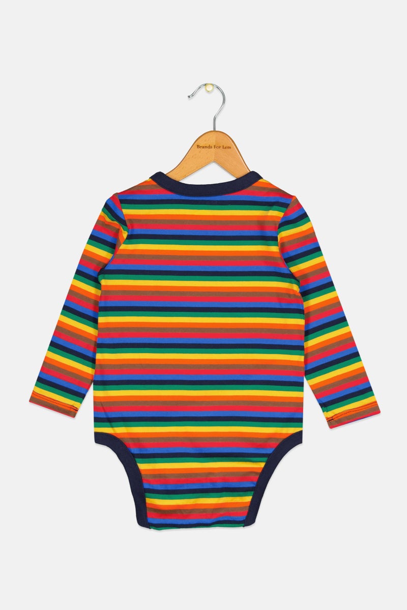 GAP Toddlers Boy Striped Long Sleeves Romper, Multicolor - Image 2