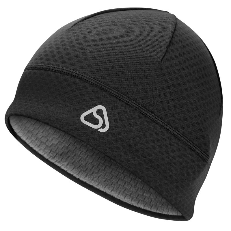 AOPREL Skull Cap for Men Women Unidirectional Moisture Absorption & Sweat Wicking Quick-Dry Running Hat Beanie, Thermal Helmet Liner, Black, One size - Image 1
