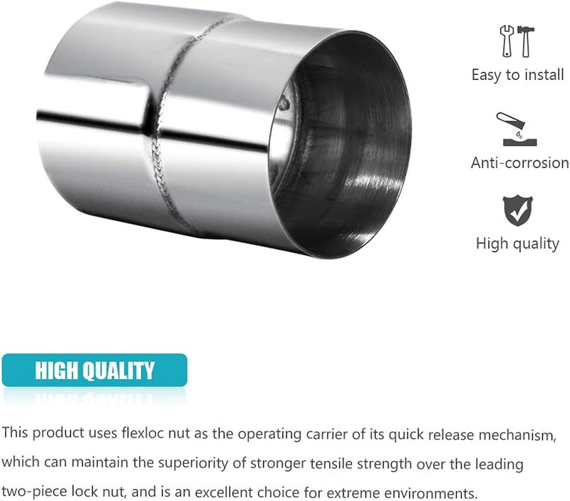 A ABIGAIL 2 PCS Universal 2.75" ID to 3" OD Exhaust Pipe Adapter Connector Reducer 304 Stainless Steel 2.75 Inch to 3 Inch 2 3/4” ID to 3” OD kit - Image 2