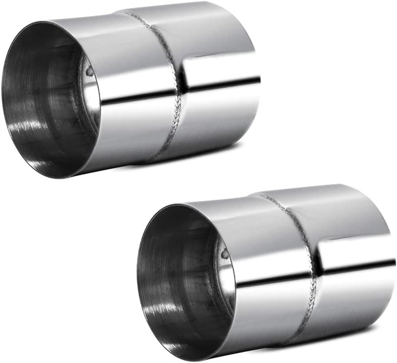 A ABIGAIL 2 PCS Universal 2.75" ID to 3" OD Exhaust Pipe Adapter Connector Reducer 304 Stainless Steel 2.75 Inch to 3 Inch 2 3/4” ID to 3” OD kit - Image 1