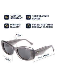 flâneur Flaneur Polarized Sunglasses - Cats Eye Big Frame Glasses, UV Protection Shades, Trendy Eyewear for Women & Men, Scratch-Resistant, Designer Accessories, Stylish Goggles with Polarized Lens  - Image 4