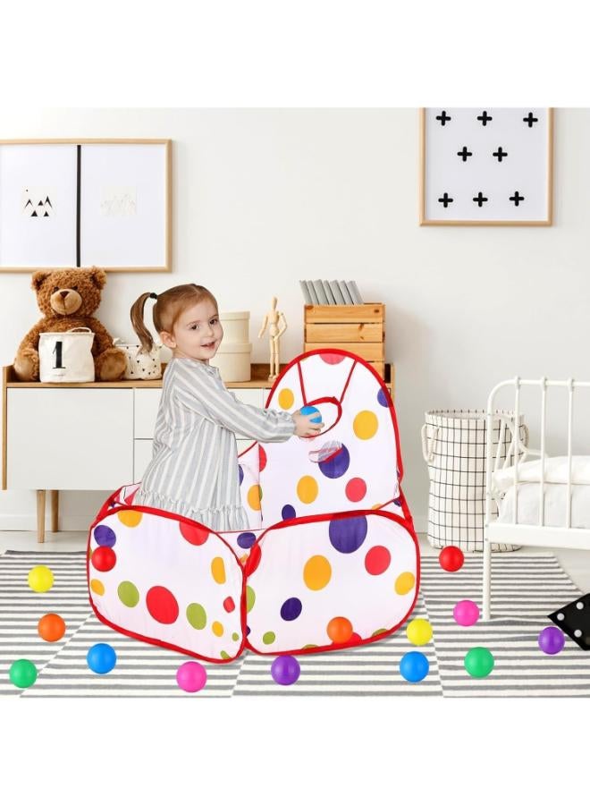 بيت لعب مفتوح للأطفال مع كرة سلة صغيرة و50 كرة - Image 2