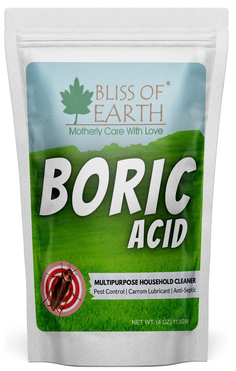 Bliss of Earth Boric Acid Powder 113g | Multi-Purpose Pest Control Powder | Household Use for Cockroaches & Ants | Odor Removal & Laundry Booster | Fine Powder High Purity - Image 1