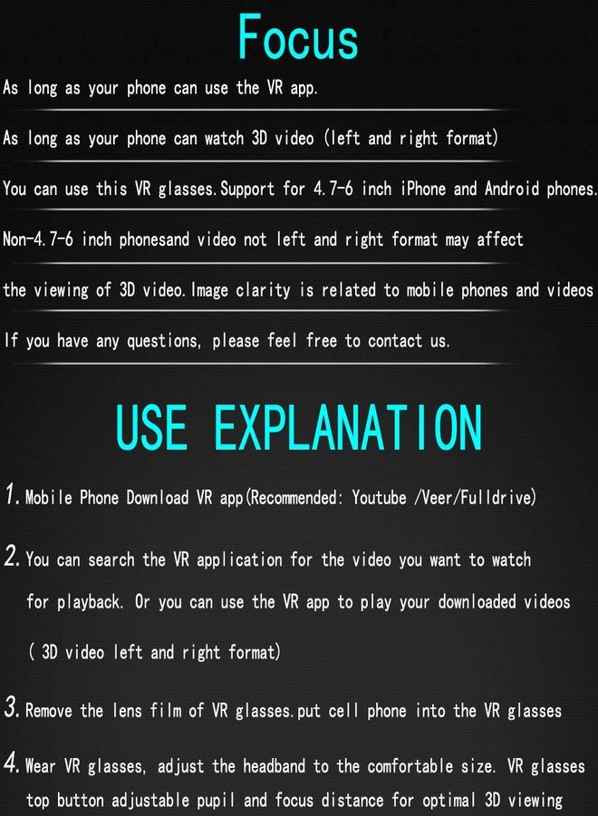 VR SHINECON VR Headset for iPhone & Android Phone,3D VR Glasses for TV,Movies & Video Games,VR Headset with Remote Controller,Virtual Reality Headset for iPhone/Android Phone Compatible 4.7-6 inch - Image 2
