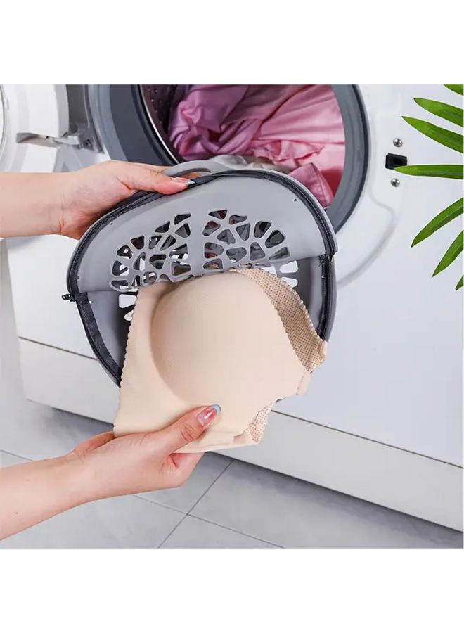 Gray 2pcs Durable Zippered Laundry Bags for Delicates Machine Washable Travel Home Use - Image 3