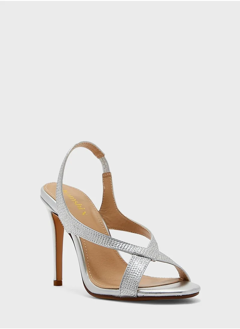 Namshi x Diamante Slingback Mule Sandal