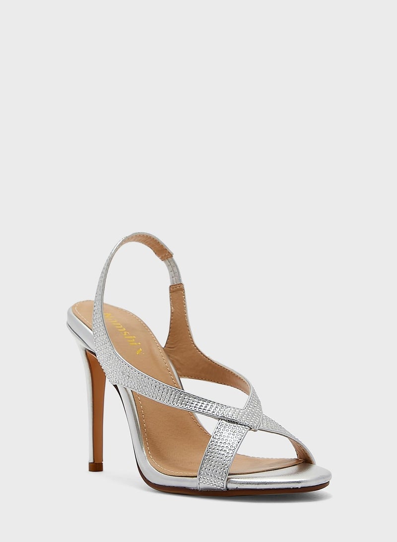 Namshi x Diamante Slingback Mule Sandal  - Image 3