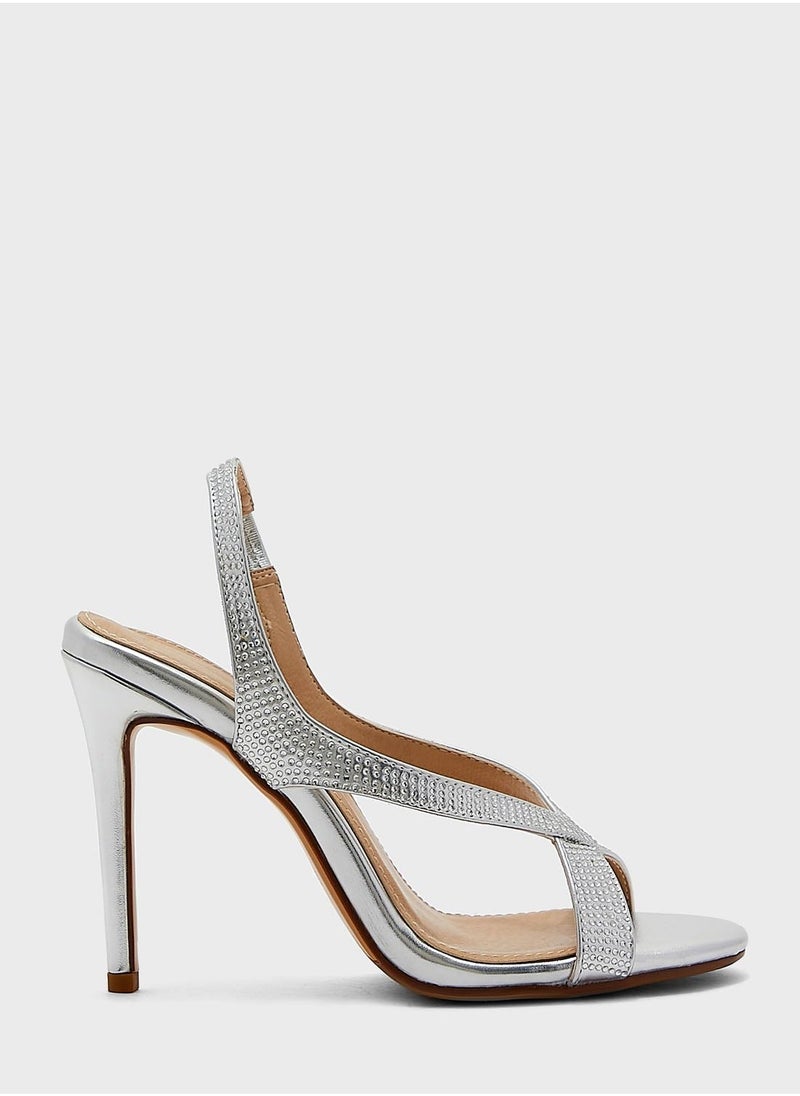 Namshi x Diamante Slingback Mule Sandal  - Image 1