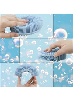 Exfoliating Silicone Body Scrubber Silicone Bath Brush Silicone Shower Loofah For Gentle Massage Skin Long Lasting Lathers Well Easy To Clean More Hygienic Than Traditional Loofah Body Brush (Blue) - pzsku/ZAD85CD1C1F749995E066Z/45/_/1696065154/56eff170-06b6-4ef1-a12e-07a733a5c74f