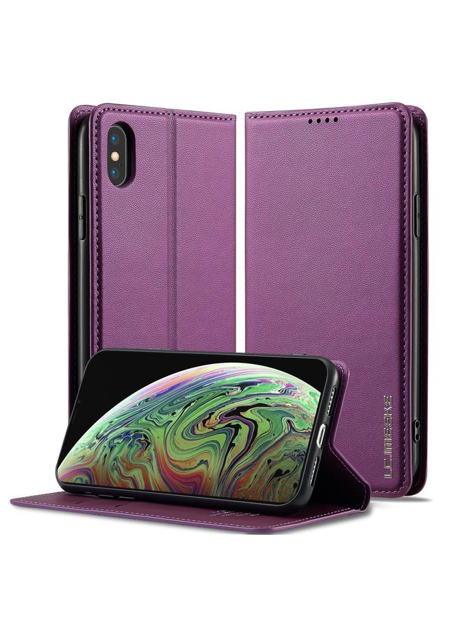 LC.IMEEKE Case For iPhone X / XS L1 Series Frosted Fine Texture PU Phone Case - Image 1