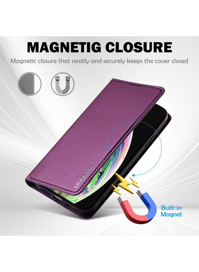 LC.IMEEKE Case For iPhone X / XS L1 Series Frosted Fine Texture PU Phone Case - Image 3