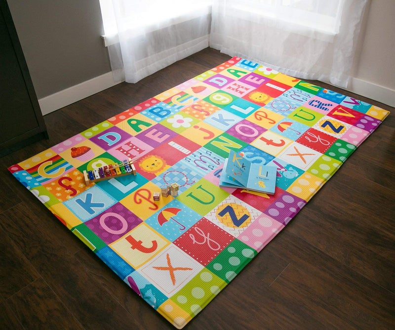 Baby Care Play Mat (Medium, Playful - Zoo Town) 73â€™â€™ x 49â€™â€™ Original One-Piece Reversible Rollable Waterproof Play Mat for Infants, Babies, Toddler, and Kids - Image 3