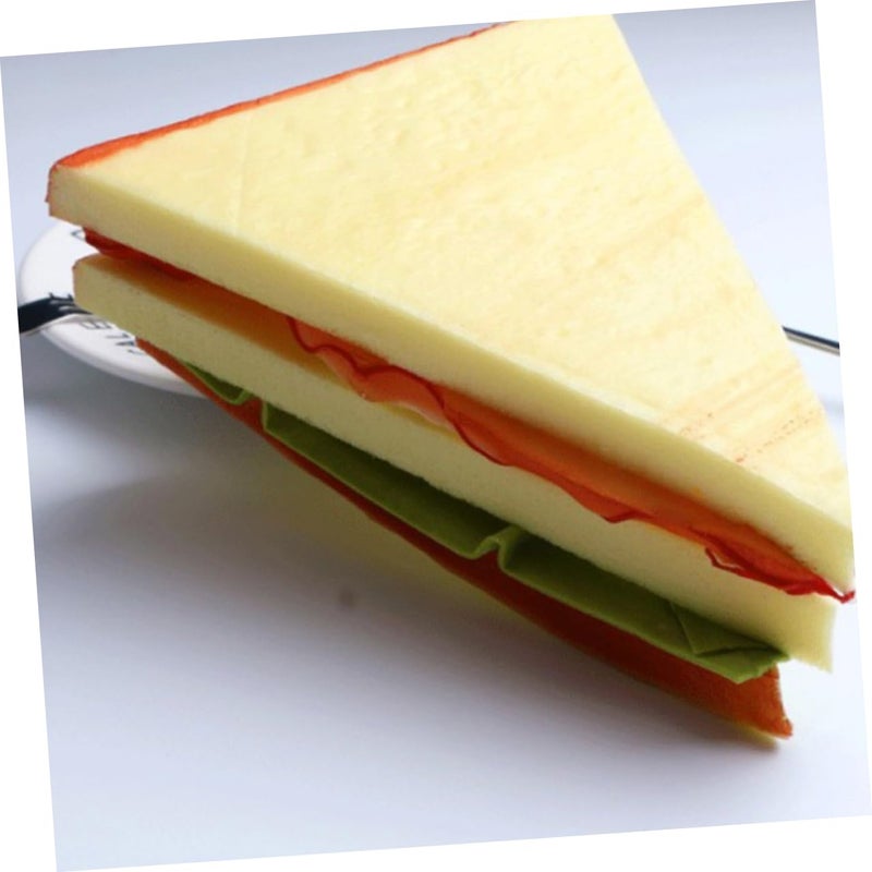 2Pcs Realistic Hamburger Sandwich Simulation Models Artificial Bread Display Teaching Props - Image 4