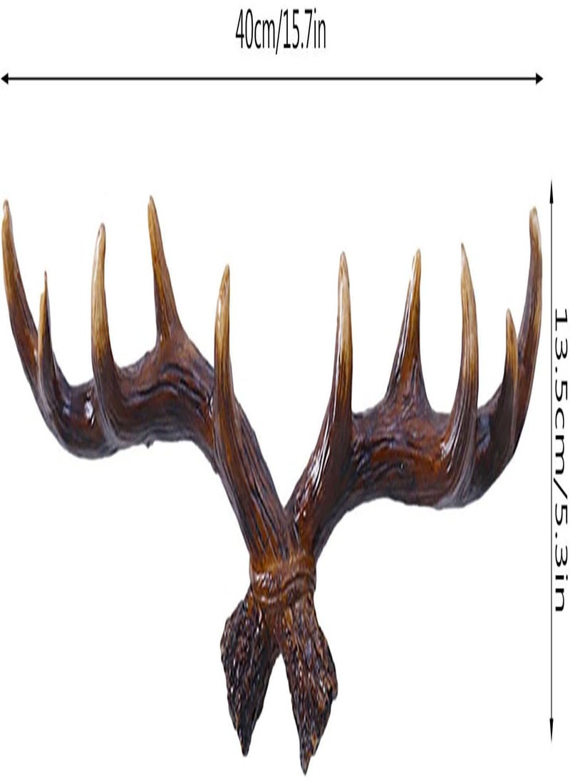 GGOOT - Deer Antlers Clothes Rack | Novelty Resin Coat Hook for Wall Shelf, Farmhouse Coat Hanger, Wall Hanger for Hanging Backpack, Jacket, Coat, Wall Decoration - Image 1
