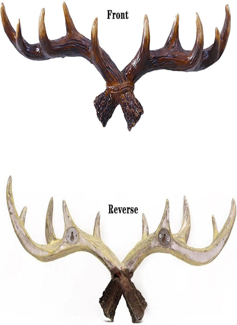 GGOOT - Deer Antlers Clothes Rack | Novelty Resin Coat Hook for Wall Shelf, Farmhouse Coat Hanger, Wall Hanger for Hanging Backpack, Jacket, Coat, Wall Decoration - Image 1